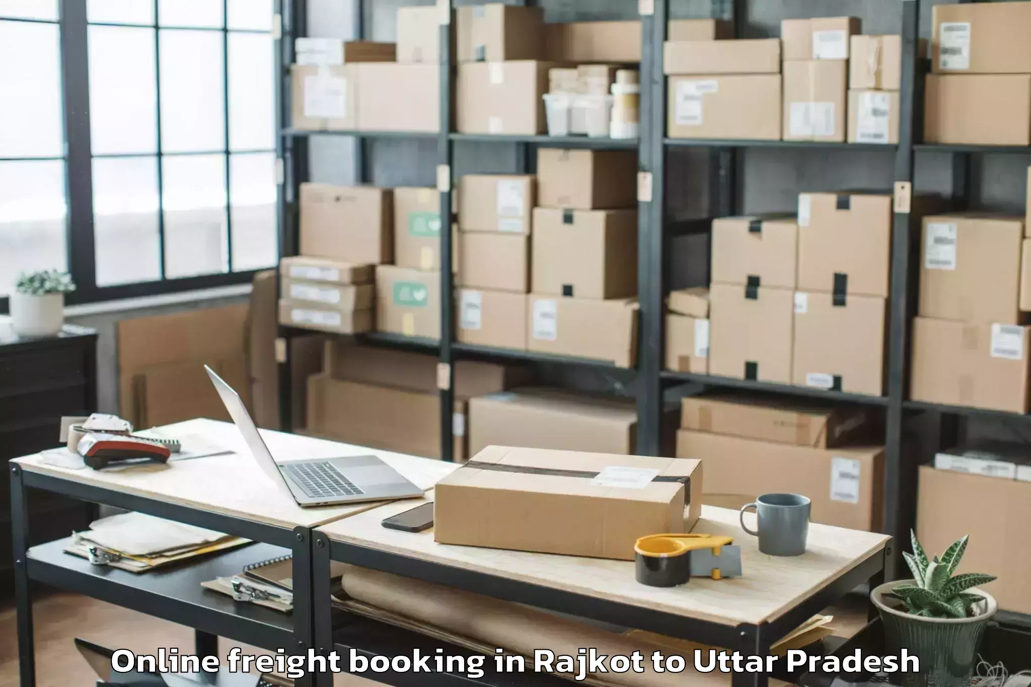 Get Rajkot to Aligarh Online Freight Booking